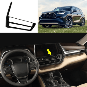 For Toyota Highlander 2020-2024 Carbon Fiber Print Central Button Control Panel Trim