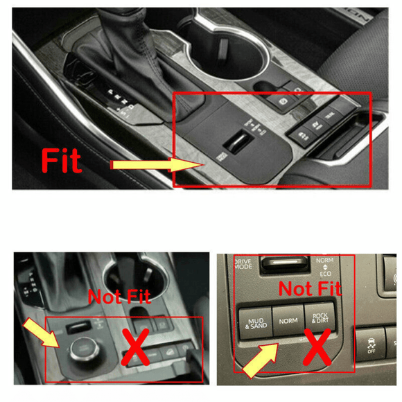 Fits 2020-2025 Toyota Highlander Gear Box Shift Cup Holder Cover (Carbon Fiber Print)