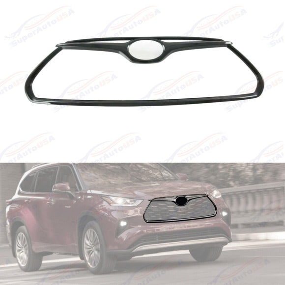 Se adapta a Toyota Highlander 2020-2023, marco de ABS negro brillante, cubierta de rejilla delantera 