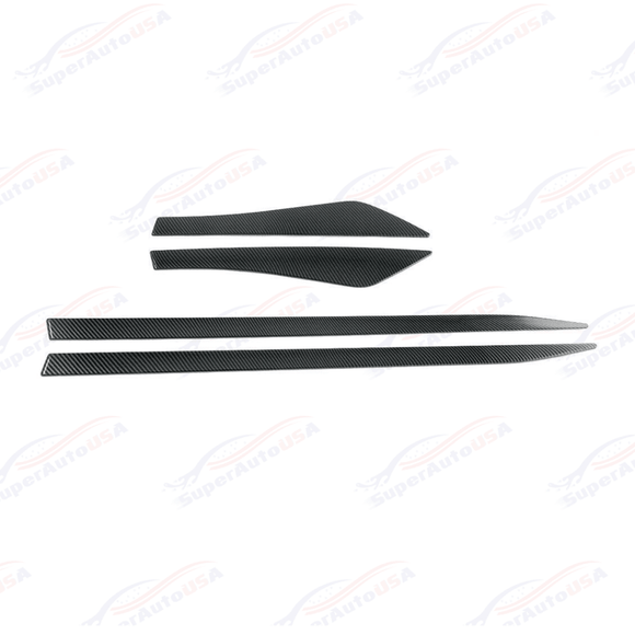 Side Door Body Molding Cover Trims Carbon Fiber Print For Nissan Rogue 21-24