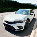 Close-up of the textured finish on the Civic fender flares