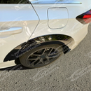 Fender flares integrated on a black Honda Civic Hatchback