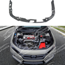 SuperAutoUSA real carbon fiber radiator cooling plate shroud on a 2023 Honda Civic Type R FL5