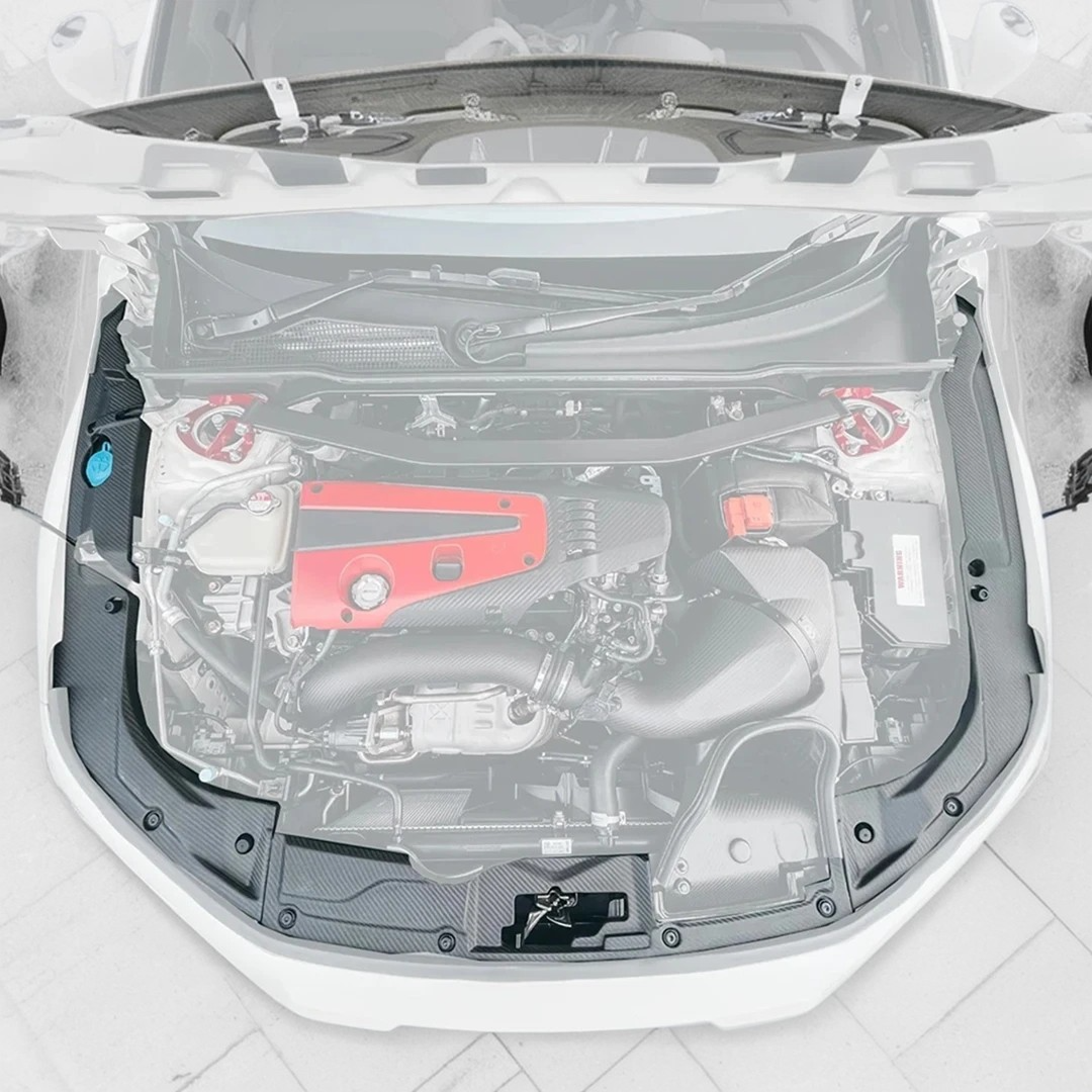 Fits 2023-2026 Honda Civic Type R FL5 Real Carbon Fiber Radiator Cooli ...
