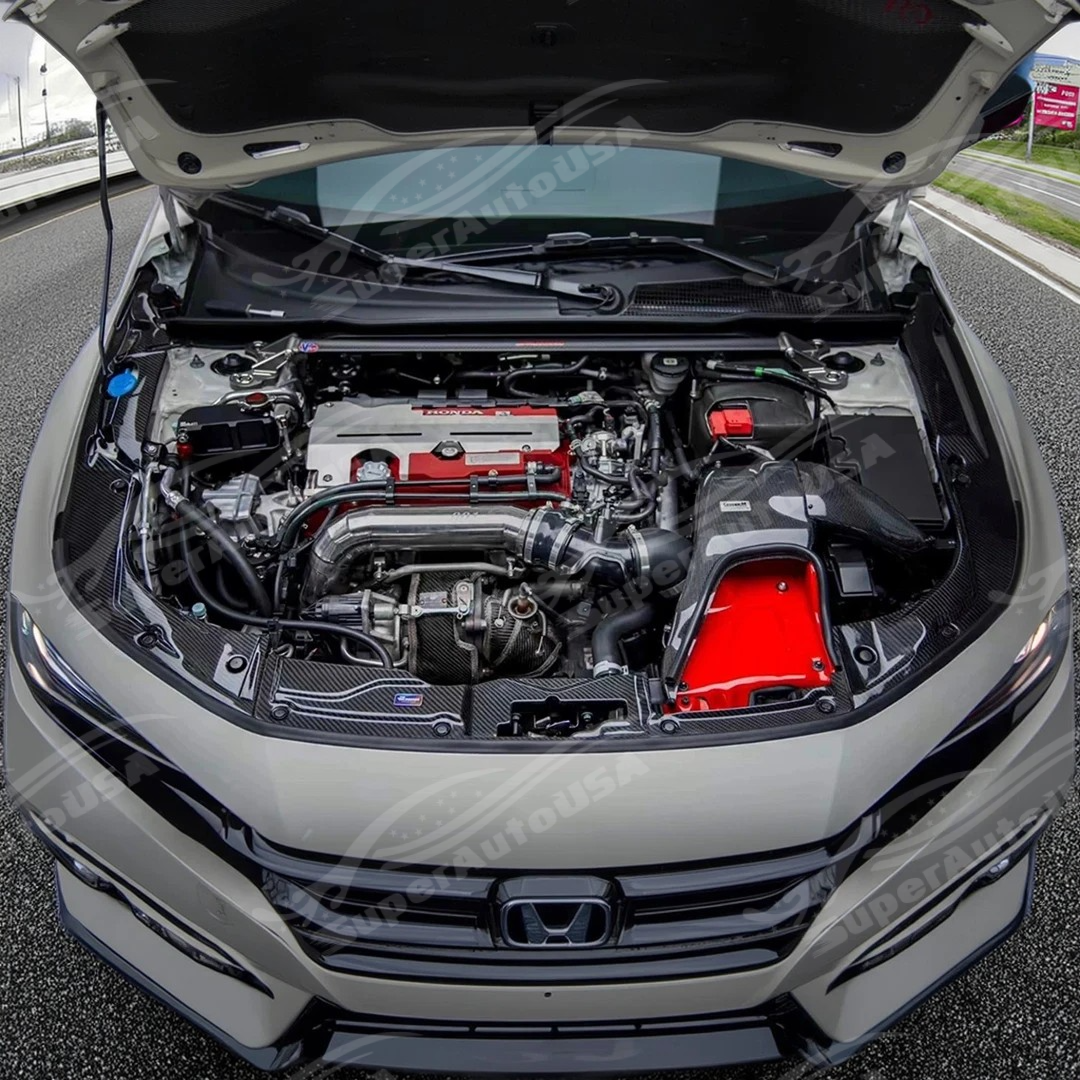 Fits 2023-2026 Honda Civic Type R FL5 Real Carbon Fiber Radiator Cooli ...