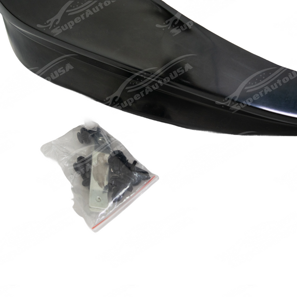 SuperAutoUSA front lip integrated on a black Honda S2000 AP2