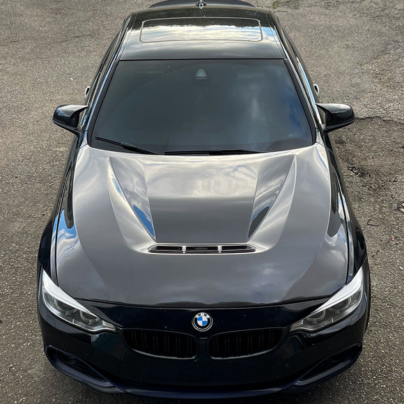2012-2018 BMW F30 F32 F33 F36 3 Series + 4 Series - Carbon Fiber CS Style Vented Hood