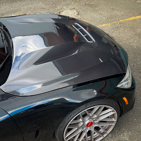 2012-2018 BMW F30 F32 F33 F36 3 Series + 4 Series - Carbon Fiber CS Style Vented Hood