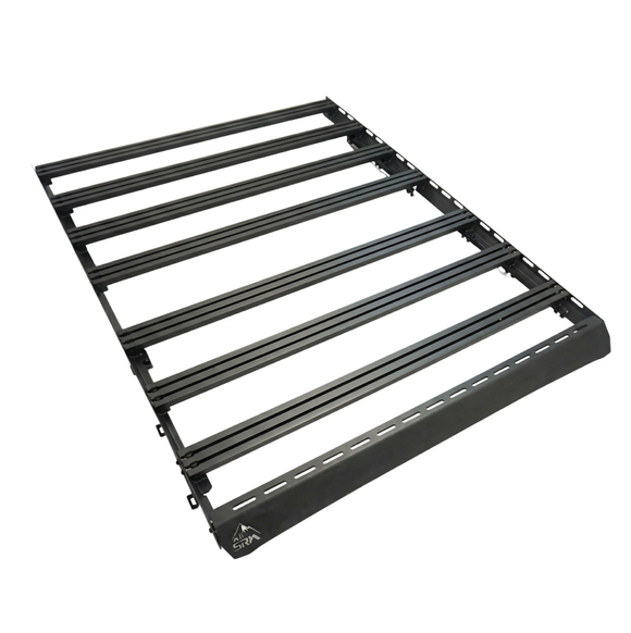 Demonstrating the structural integrity and heavy weight capacity rating of the aluminum cargo bars.