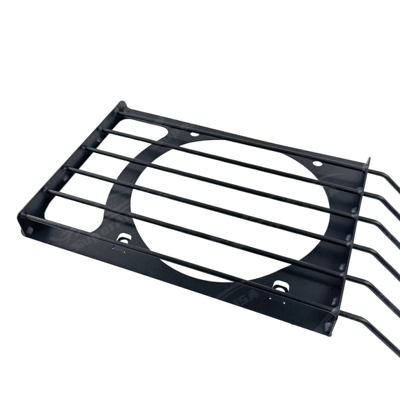Detailed view of the included stainless steel hardware, rubber isolators, and mounting brackets