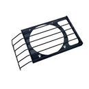 Close-up of the powder-coated corrosion-resistant finish on the stainless steel headlight frame