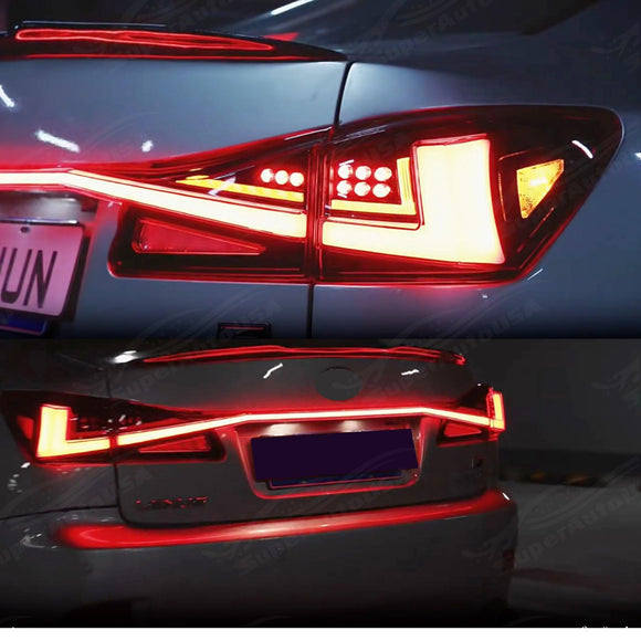 Fits 2006-2012 Lexus IS250 350 Full LED Tail Lights Sequential Assembly