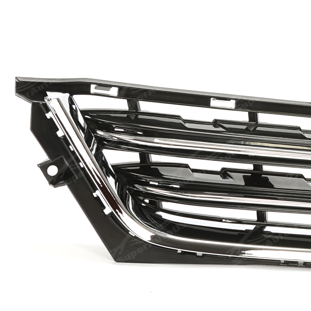 Front upper and lower grill/grille set with chrome trim for Chevrolet Impala 2014-2020