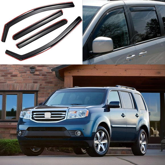 2010 Honda Pilot in-channel rain guards SuperAutoUSA