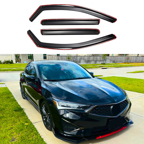 In-Channel Rain Guard Side Window Visor Vent Deflectors Fit 2016