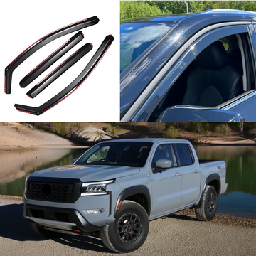 Rain guards for 2023 Nissan Frontier SV Crew Cab by SuperAutoUSA