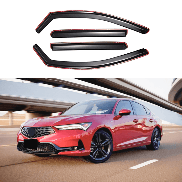 In-Channel Vent Window Visors on Fits 2023-2025 Acura Integra, designed to provide rain protection and shade while ensuring airflow