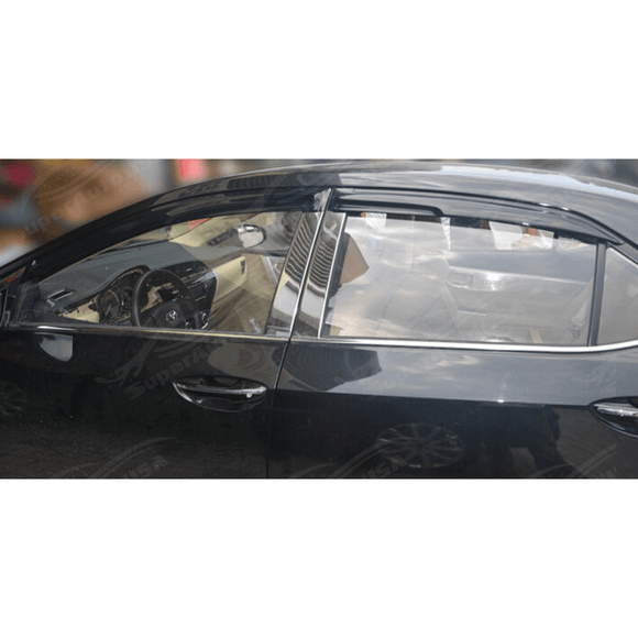 Fits 2014-2018 Mazda3 3D Mugen Style Window Visors & Rear Roof Spoiler