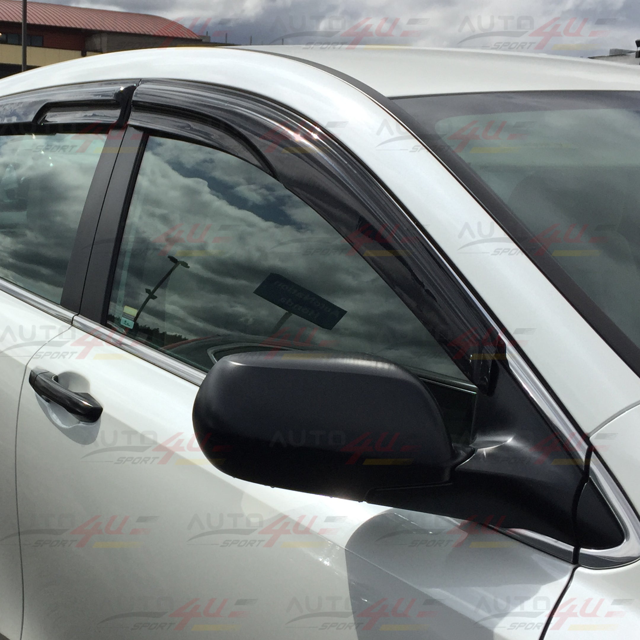For Honda Civic 2022-23 Hatchback Mugen Style Window Visor Rain Guard Deflectors-6