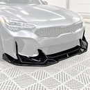 SuperAutoUSA AD style polyurethane front lower bumper lip splitter installed on a 2018-2023 Kia Stinger GT