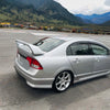 For 2006-11 Honda Civic Sedan Mugen Style Silver Rear Spoiler Wing w/Pannel