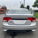 For 2006-11 Honda Civic Sedan Mugen Style Silver Rear Spoiler Wing w/Pannel-7