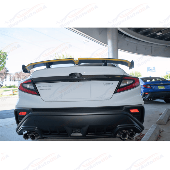 Alerón trasero para maletero de Subaru WRX STI 2020 en adelante, estilo JDM GT VIP, color negro brillante 