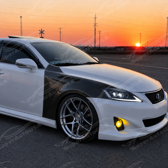 2014-2020 Lexus IS200t / IS250 / IS300 / IS350 - RCF-Style Vented Carbon Fiber Fenders