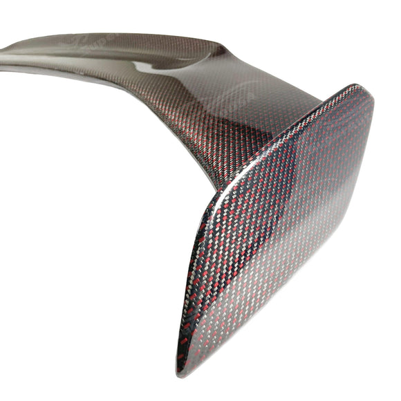 2023 Honda Civic Type R FL5 Red Carbon Fiber Rear Trunk Lip Spoiler Wing by SuperAutoUSA
