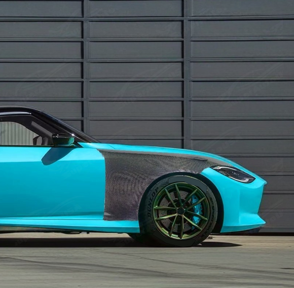 SuperAutoUSA precision-fit front carbon fiber fenders panel for Nissan Z 2022+.
