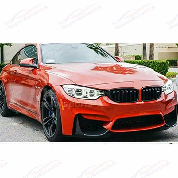 For BMW F80 M3 F82 F83 M4 2015-20 Gloss Black Front Bumper Lip Corner Splitter