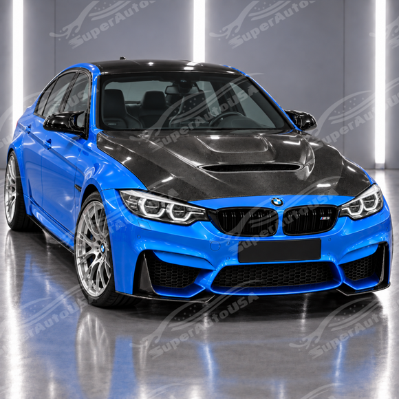 2014-2020 BMW M3 F80 / M4 F82 - GTS / CS Style Carbon Fiber Vented Hood