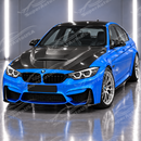 2014-2020 BMW M3 F80 / M4 F82 - GTS / CS Style Carbon Fiber Vented Hood-9