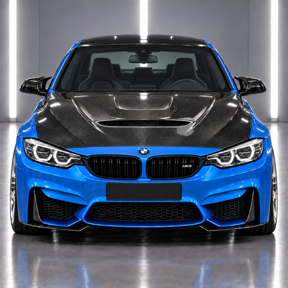 2014-2020 BMW M3 F80 / M4 F82 - GTS / CS Style Carbon Fiber Vented Hood