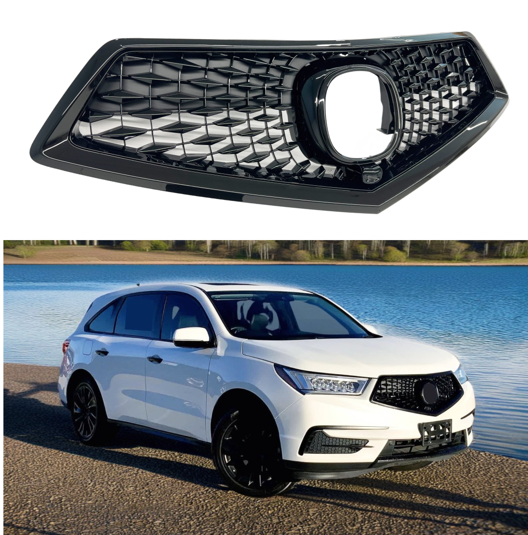 OEM style gloss black front bumper upper grille assembly for 2017-2020 Acura MDX
