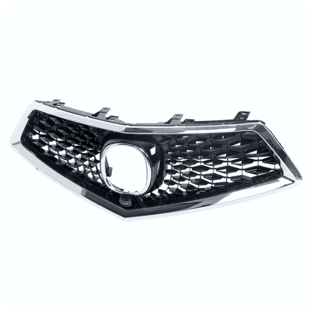 Fits 2017-2020 Acura MDX Chrome Trim Front Bumper Upper Grill/Grille Assembly - 0