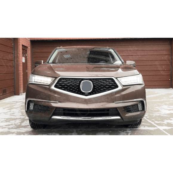 Fits 2017-2020 Acura MDX Chrome Trim Front Bumper Upper Grill/Grille Assembly