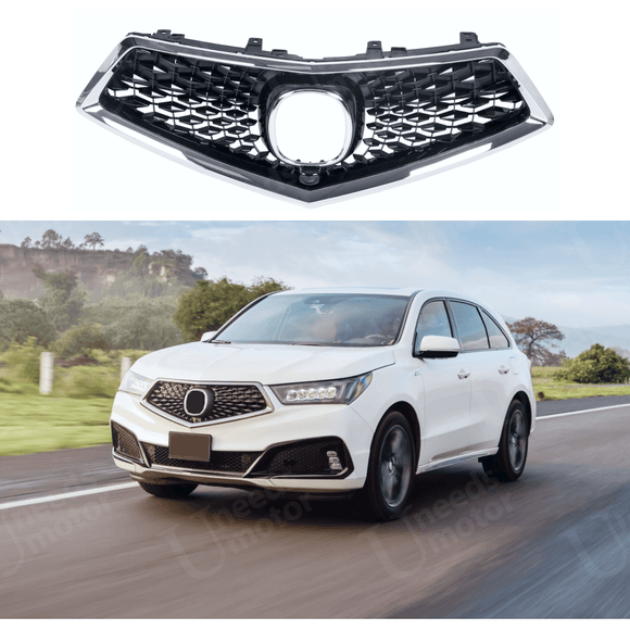 Fits 2017-2020 Acura MDX Chrome Trim Front Bumper Upper Grill/Grille Assembly