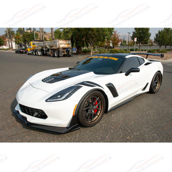 Fits 2014-up Chevrolet Corvette C7 Extended Front Splash Guards
