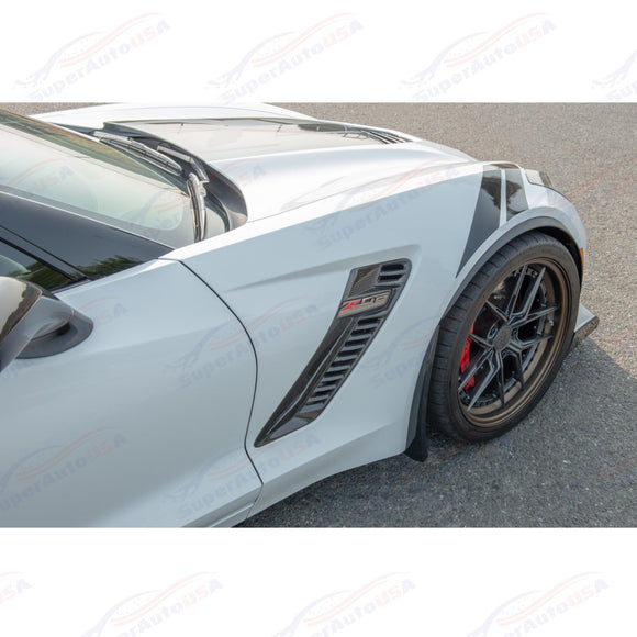 Fits 2014-up Chevrolet Corvette C7 Extended Front Splash Guards