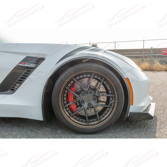Fits 2014-up Chevrolet Corvette C7 Extended Front Splash Guards