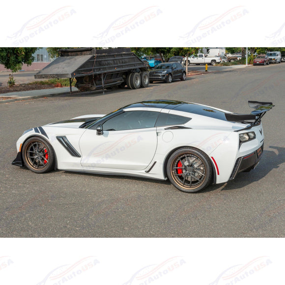 Fits 2014-up Chevrolet Corvette C7 Extended Front Splash Guards