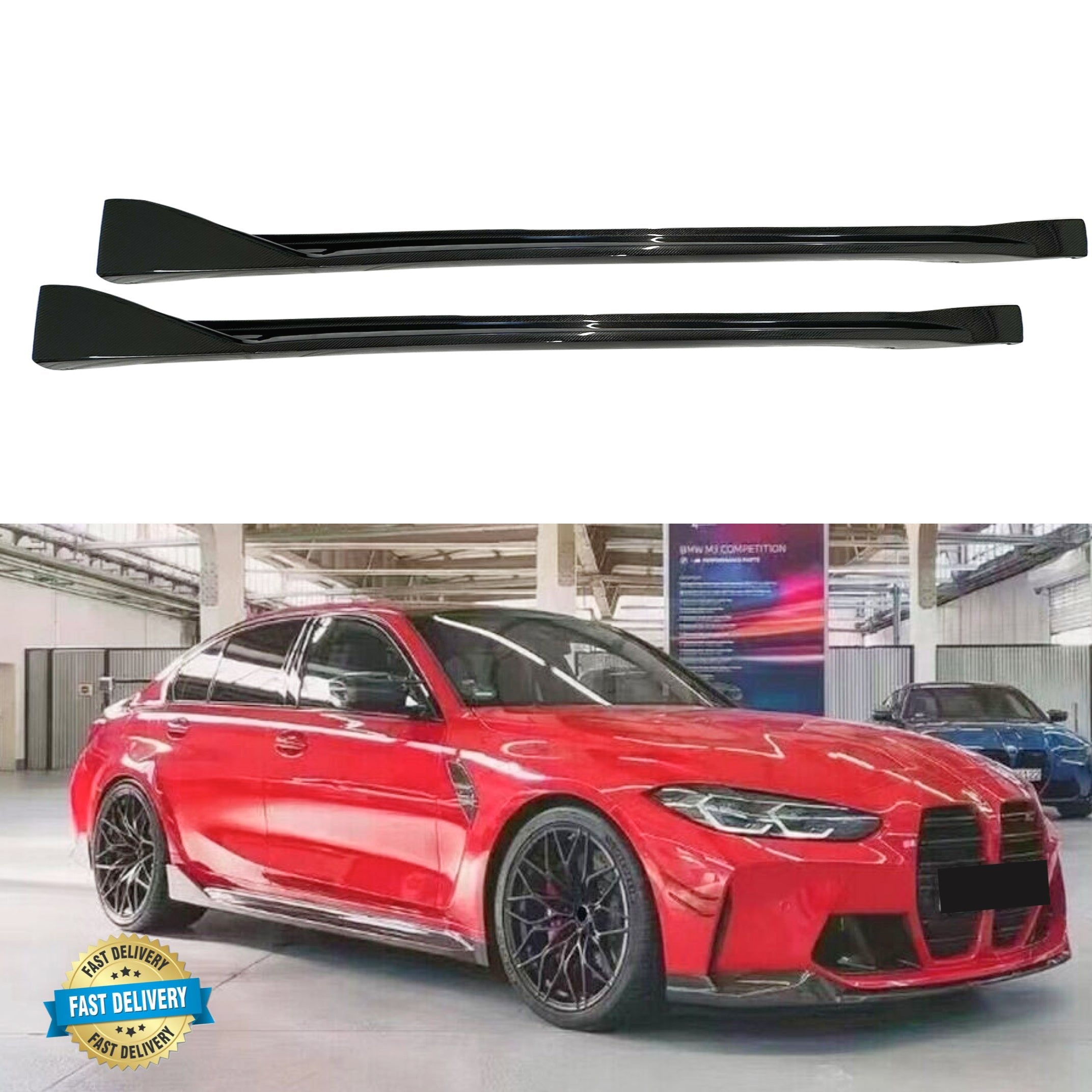 M Performance Style Carbon Fiber Side Skirts for G80 / G82 / G83 BMW M3 M4