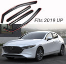 Fits 2019-2024 Mazda3 Sedan In-Channel Vent Window Visors Rain Sun Wind Guards Shade Deflectors-2