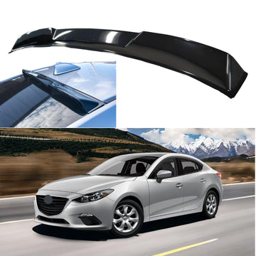 Se adapta al alerón de visera de ventana de techo trasera en negro brillante Mazda3 Sedan 2014-2018