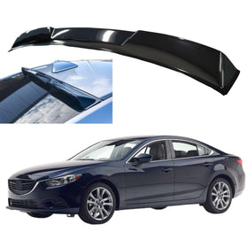 Fits for 2014-2021 Mazda6 Gloss Black ABS Rear Roof Window Visor Spoiler Wing