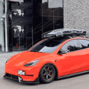 Fits Tesla Model Y 2020-2024 Carbon Fiber Print Front Lip Splitter-11