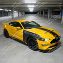 Side profile of the lightweight GTD style wide body carbon fiber fenders for 2018-2023 Mustang