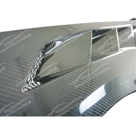 Genuine vacuum-infused real carbon fiber construction for maximum weight reduction