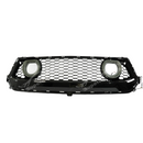 Precision fitment of the GT-V style LED grill on a 2025 Mustang bumper